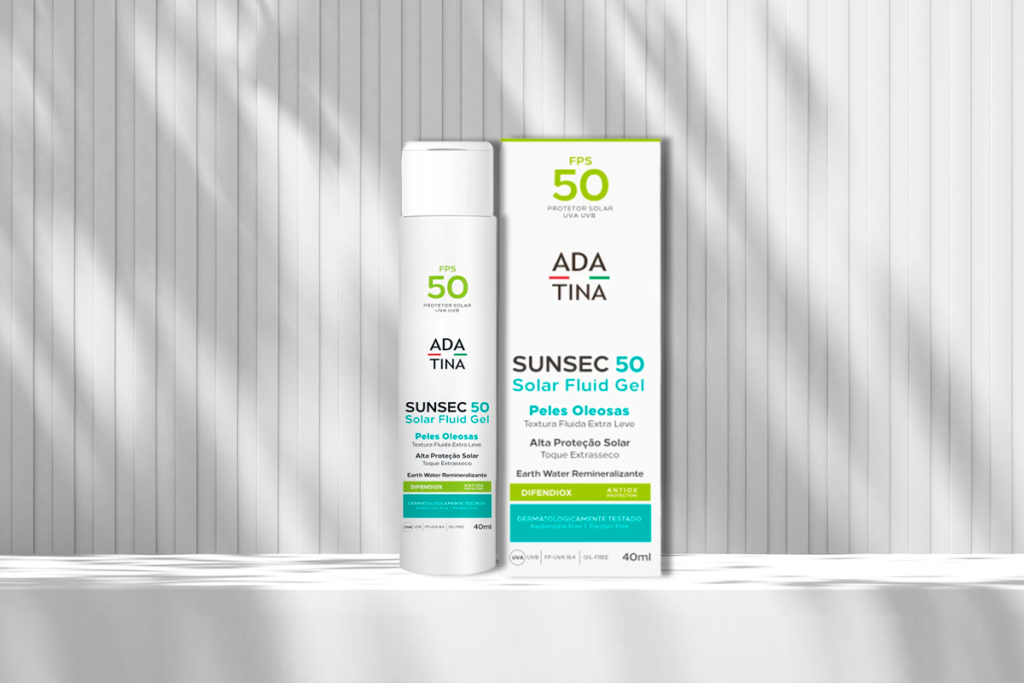 Sunsec Gel Fluid FPS 50: Protetor Solar Pele Oleosa Toque Extra Seco