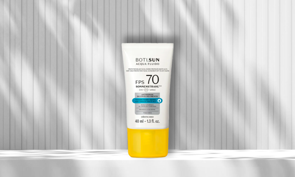 Protetor Solar Facial Antissinais FPS70 Boti.Sun Acqua Fluido Solar
