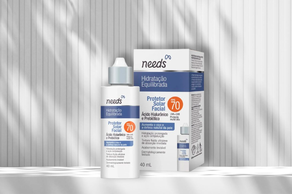 Protetor Solar Facial Needs Hidratação Equilibrada FPS 70 Sem Cor