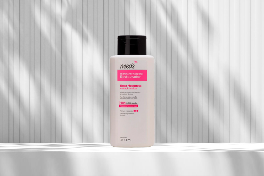 Resenha Hidratante Corporal Needs Restaurador Rosa Mosqueta e Niacinamida