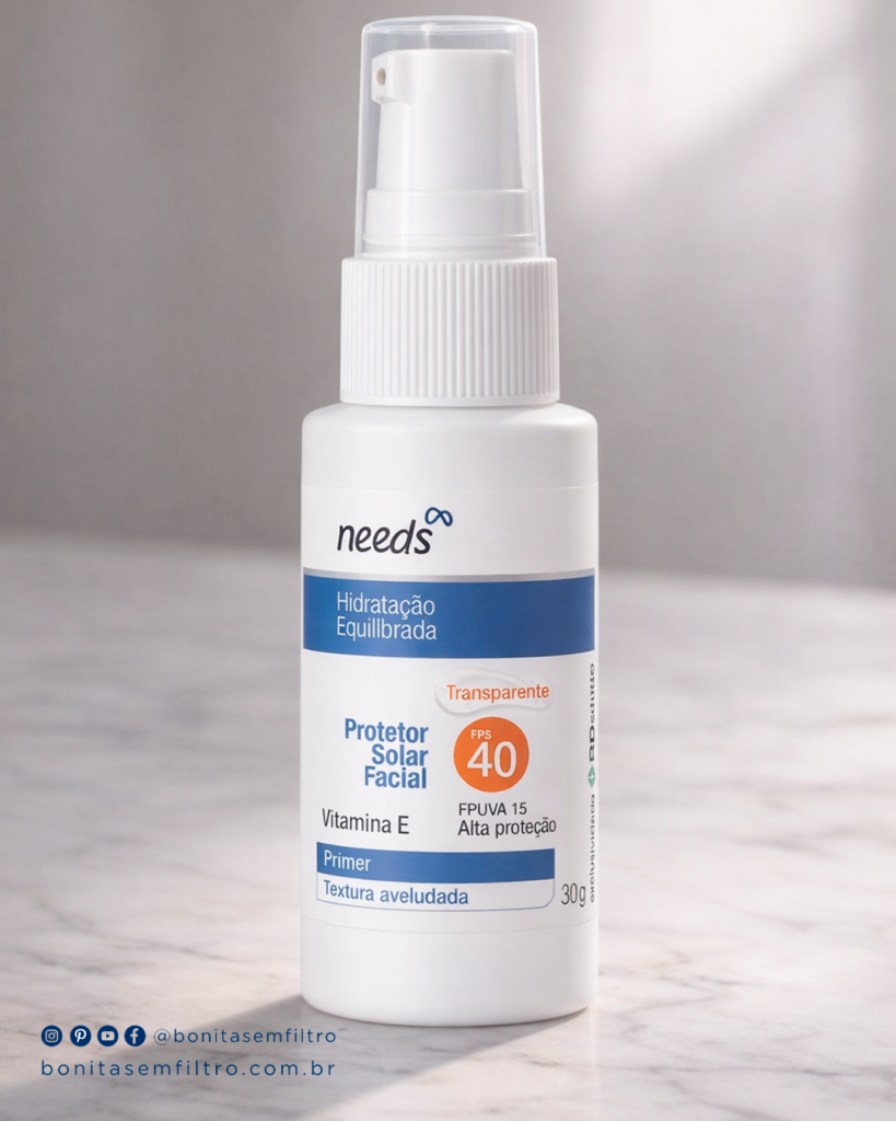 Resenha Primer Facial com Protetor Solar FPS 40 Needs Hidratação Equilibrada